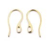 Brinco anzol aço inox dourado - 22x11.5mm (5 pares) IN-43